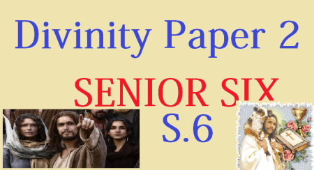 DIV2/6: DIVINITY PAPER TWO SENIOR SIX 6