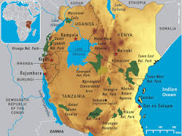 S.S.T/P/5: LOCATION OF UGANDA ON THE MAP OF EAST AFRICA 1