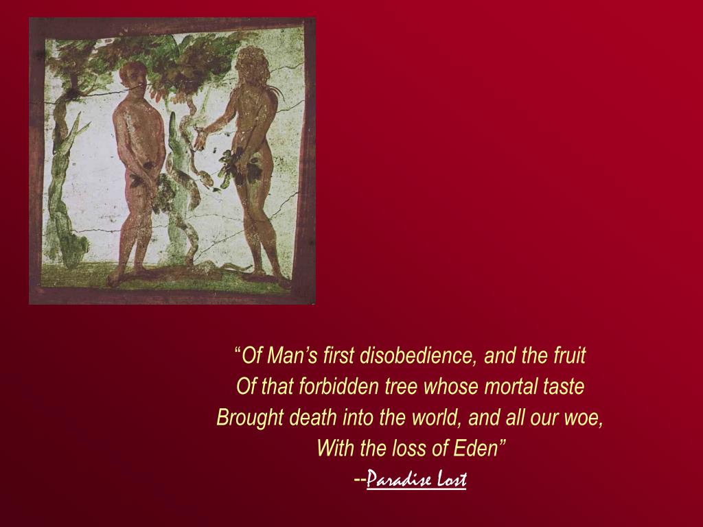 disobedience of man