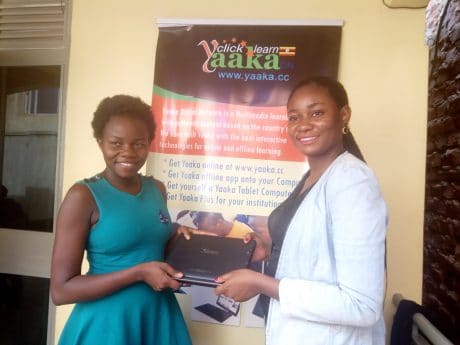 Betty Nakabugo wins a Yaaka Digital Network Tablet Computer 1