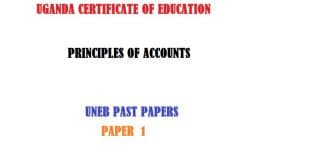 UGANDA CERTIFICATE OF EDUCATION PRINCIPLES OF ACCOUNTS PAPER 1 UNEB PAST PAPERS 23